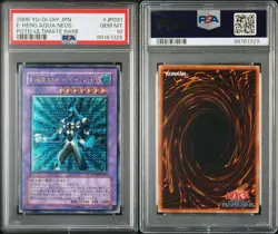 YuGiOh PSA 10 Elemental HERO Aqua Neos Ultimate Rare Japan Collector Card - Image 2