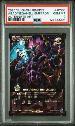 YuGiOh PSA 10 Abadd Over Rush Rare Premium Black Japan Collector Card - Image 3