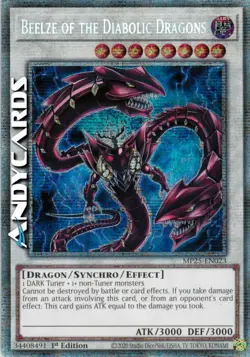 BEELZE OF THE DIABOLIC DRAGONS • Rara Starlight • MP25 EN023 • 1Ed • Yugioh! - Image 1
