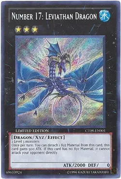YUGIOH Number 17: Leviathan Dragon CT08-EN001 Secret Rare Light-played LP - Image 1