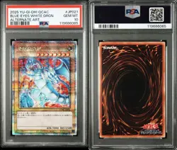 YuGiOh PSA 10 Blue Eyes White Dragon QCAC JP021 25th Secret Rare Japan - Image 1