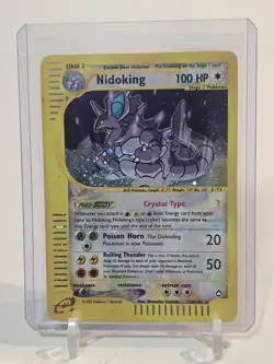 Aquapolis Nidoking 150/147 Crystal Type Holo Secret Rare 100 HP Pokemon TCG - Image 1