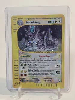 Aquapolis Nidoking 150/147 Crystal Type Holo Secret Rare 100 HP Pokemon TCG - Image 2