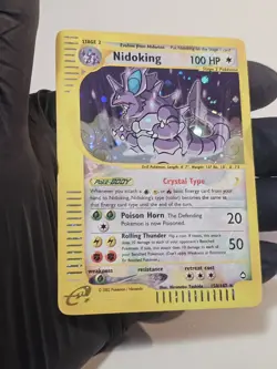 Aquapolis Nidoking 150/147 Crystal Type Holo Secret Rare 100 HP Pokemon TCG - Image 5