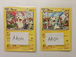 Plusle & Minun Connecting Art 31/111 32/111 AA04 XY Pokemon Furious Fists LP/LP+ - Image 3