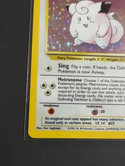 Pokemon TCG Clefairy Base Set Unlimited Holo Rare 5/102 Vintage WOTC 1999 - Image 5