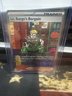 Pokemon TCG Lt. Surge’s Bargain Mega Evolution Special Illustration Rare 185/132 - Image 1