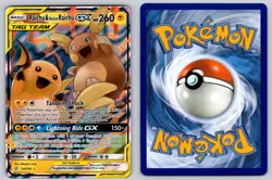 Raichu & Alolan Raichu GX 54/236 Holo GX Rare Unified Minds Pokemon Near Mint - Image 3