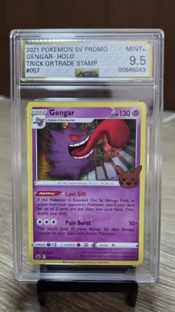 2021 POKEMON SV PROMO GENGAR- HOLO TRICK OR TRADE STAMP #057 - Image 1