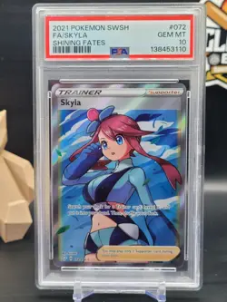Skyla #072 Full Art 2021 Pokemon Shining Fates Ultra Rare PSA 10 Gem Mint (CB) - Image 1