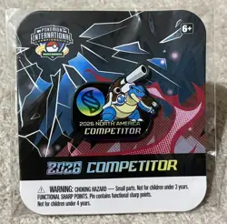 Pokemon International Championship Competitor Mega Blastoise Pin NAIC 2026 - Image 1