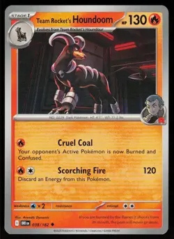 Team Rocket's Houndoom 038/182 Uncommon Destined Rivals Pokemon Near Mint - Image 1