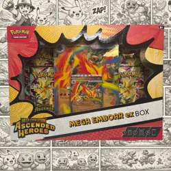 Pokemon TCG: Mega Evolution—Ascended Heroes Mega Emboar Ex Box Sealed - Image 1