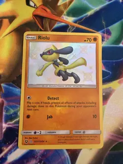 Pokemon TCG Riolu (SV21/SV94) Hidden Fates: Shiny Vault DAMAGED - Image 1