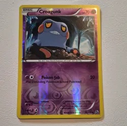 Pokemon TCG Croagunk 62/113 Legendary Treasure Reverse Holo Common English 70 HP - Image 1