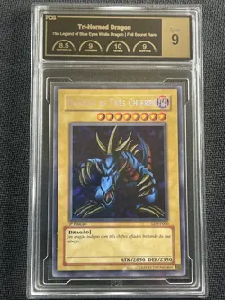 Yu-Gi-Oh Cards PCG 9 Mint Tri-Horned Dragon 1st Ed Legend Of Blue Eyes LDB-P000 - Image 1