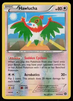 Hawlucha 97/114 Uncommon Steam Siege Pokemon Reverse Holo Lightly Played - Image 1