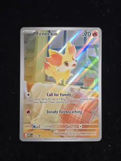Fennekin 080 Illustration Rare Black Star Promo ME: Chaos Rising Pokemon TCG #A - Image 1