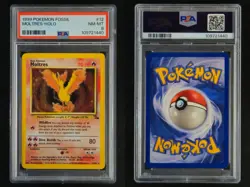 Moltres 12/62 Holo Rare Pokemon 1999 WOTC Fossil Set PSA 8 NM-MT - Image 3