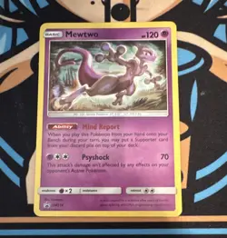 Pokemon TCG Mewtwo SM214 SM Promo Holo Psychic Basic Eng HP 120 kawayoo - Image 1