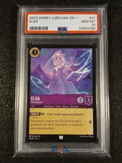 2023 Disney Lorcana EN 1 Elsa Snow Queen #41/204 - PSA GEM MT 10 - Image 1