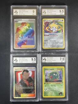 Pokemon Cards x4 CGA Graded Cards Erika's Tangela 1st Ed Opal Jirachi Giovanni's - Image 1