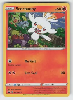 Scorbunny - SWSH071 NM Holo SWSD SWSH: Sword & Shield Promo Cards TPO01 - Image 1