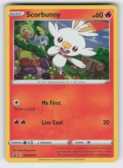 Scorbunny - SWSH071 NM Holo SWSD SWSH: Sword & Shield Promo Cards 03 - Image 1