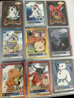 Digimon Card Lot Of 37 In Binder Sheets - Image 1