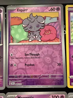 Pokemon TCG Espurr Meowstic Evo Line Lot (8) Rev Holo Regular Cards Variety NM - Image 4