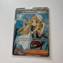 Pokemon TCG Lillie's Determination Trainer Card Holo Rare 169/132 - Image 1