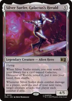 ~ Silver Surfer, Galactus's Herald ~ NM ~ Commander: Marvel Super Heroes ~ MTG ~ - Image 1