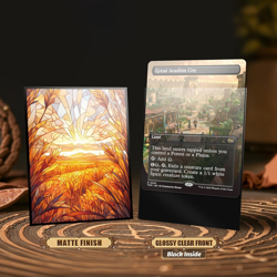 MTG Card Sleeves - Plains- Ultra Clear Front & Matte Finish Back, 100 Count Stan - Image 3