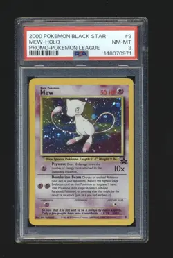 Mew 9 - Holo WotC Black Star Promo - PSA 8 Pokemon - Image 1