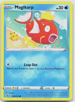 Magikarp 039/192 Pokemon SWSH02: Rebel Clash NM Common English - Image 1