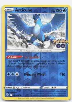 Articuno Reverse Holo Pokemon GO PGO 024/078 NM - Image 1