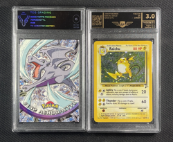 Pokemon Cards x2 Graded Cards Raichu Base Set 2 16/130 Aerodactyl Topps #142 - Image 1