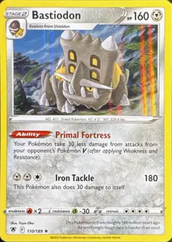 Bastiodon 110/189 Holo Rare Astral Radiance Pokemon Holo Near Mint - Image 1