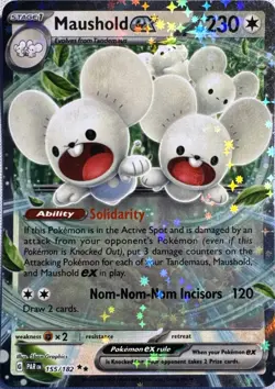 Maushold ex 155/182 Double Rare Paradox Rift Pokemon Near Mint - Image 1