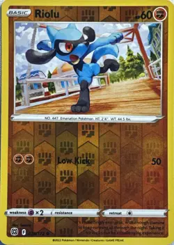 Riolu 078/172 Common Brilliant Stars Pokemon Reverse Holo Near Mint - Image 1
