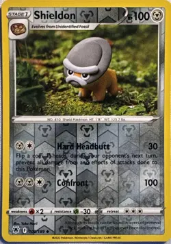 Shieldon 109/189 Uncommon Astral Radiance Pokemon Reverse Holo Near Mint - Image 1