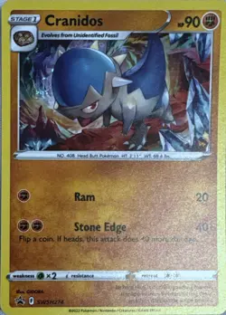 Cranidos SWSH274 Cosmo Holo Sword & Shield Promo Pokemon NM SWIRL - Image 1
