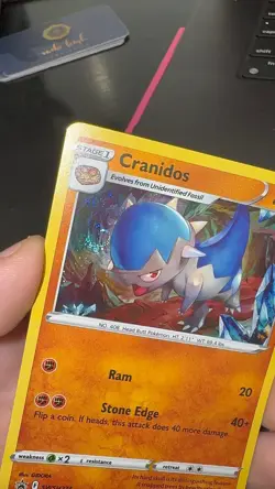 Cranidos SWSH274 Cosmo Holo Sword & Shield Promo Pokemon NM SWIRL - Image 3