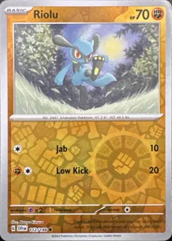 Riolu 112/198 Common Scarlet & Violet Pokemon Reverse Holo Near Mint - Image 1