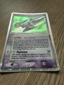Pokemon Deoxys ex (Speed Forme) 93/106 Emerald Holo Rare EX English 110 HP 2005 - Image 2