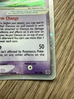 Pokemon Deoxys ex (Speed Forme) 93/106 Emerald Holo Rare EX English 110 HP 2005 - Image 3