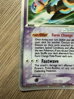 Pokemon Deoxys ex (Speed Forme) 93/106 Emerald Holo Rare EX English 110 HP 2005 - Image 5