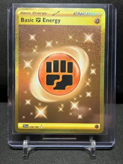 Fighting Energy 258/198 gold Secret Rare Pokemon 2023 Scarlet & Violet NM - Image 1