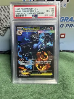 PSA 10 2025 Pokemon Mega Charizard X EX Special Illustration Rare - Image 1