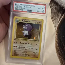 Pokemon 2001 Neo Discovery 1st Edition POLIWRATH #28 PSA 8 RARE - Image 3